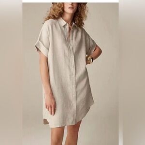 J.Crew linen shirt dress -Large- NWT